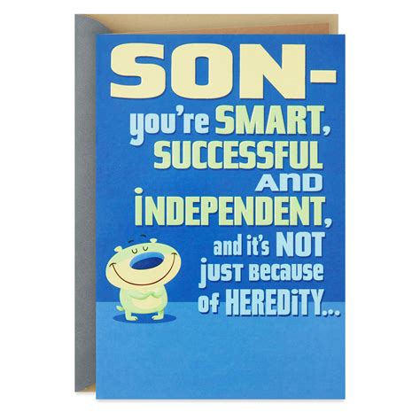 hallmark smart and successful son funny birthday card|happy birthday son greeting cards.